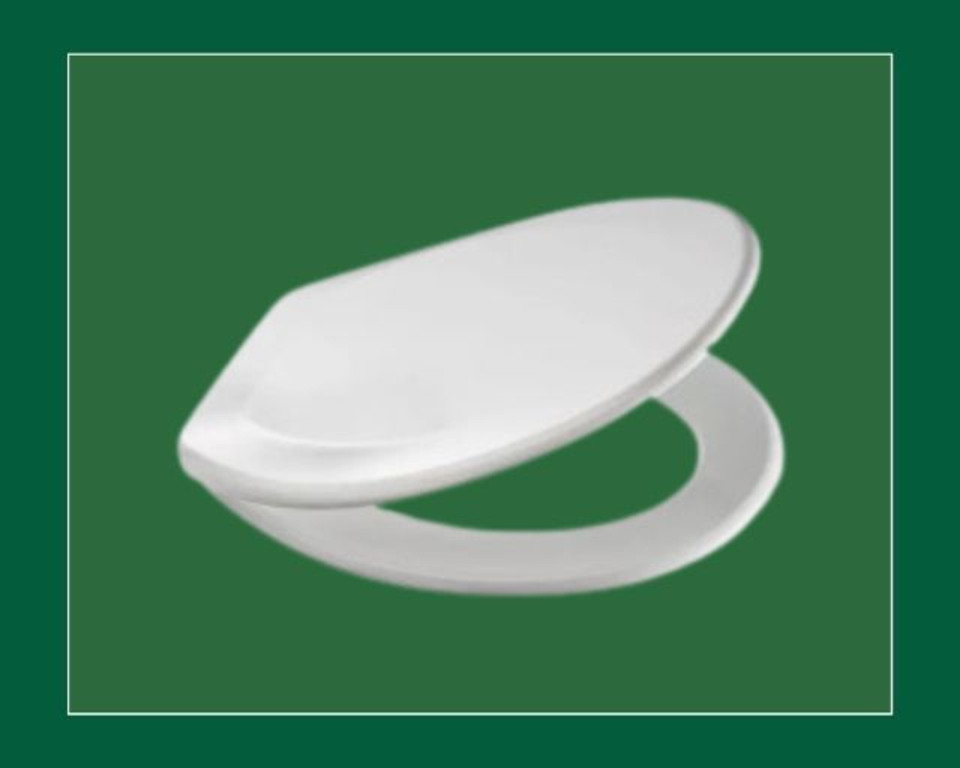 White Thermoplastic Anti Vandal Toilet Seat